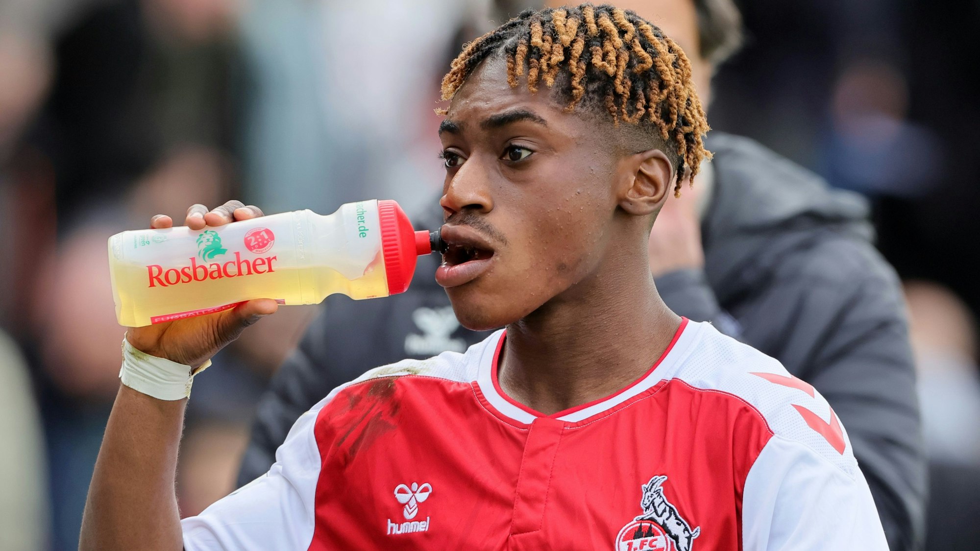 1.FC Köln U19 vs. FSV Mainz 05 U19, A Junioren Bundesliga, Halbfinal Rückspiel um die Deutsche Meisterschaft, Justin Diehl (1.FC Köln), 14.04.2023, Bild: Herbert Bucco