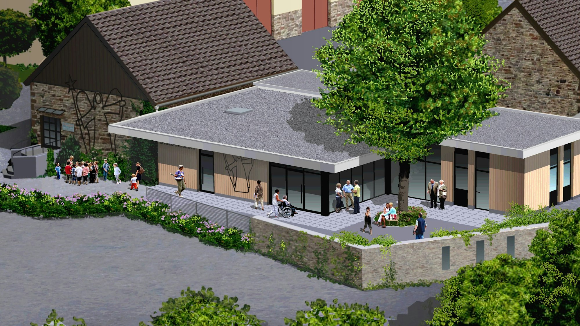 Visualisierung des Engel-Museums in Engelskirchen.