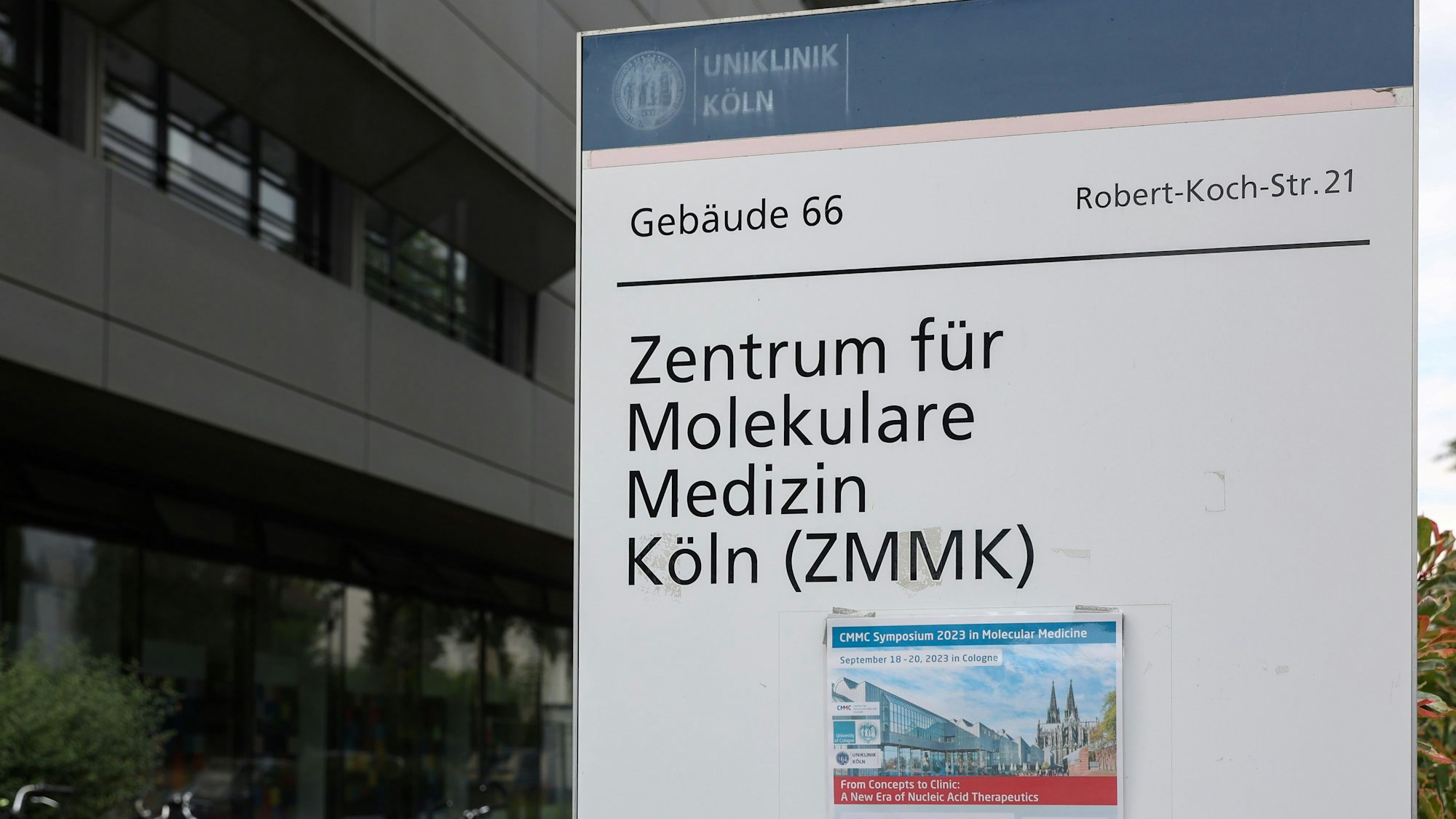 Im Gebäudes des Zentrum für Molekulare Medizin (ZMMK) ist Wasser in ein Labor gedrungen.