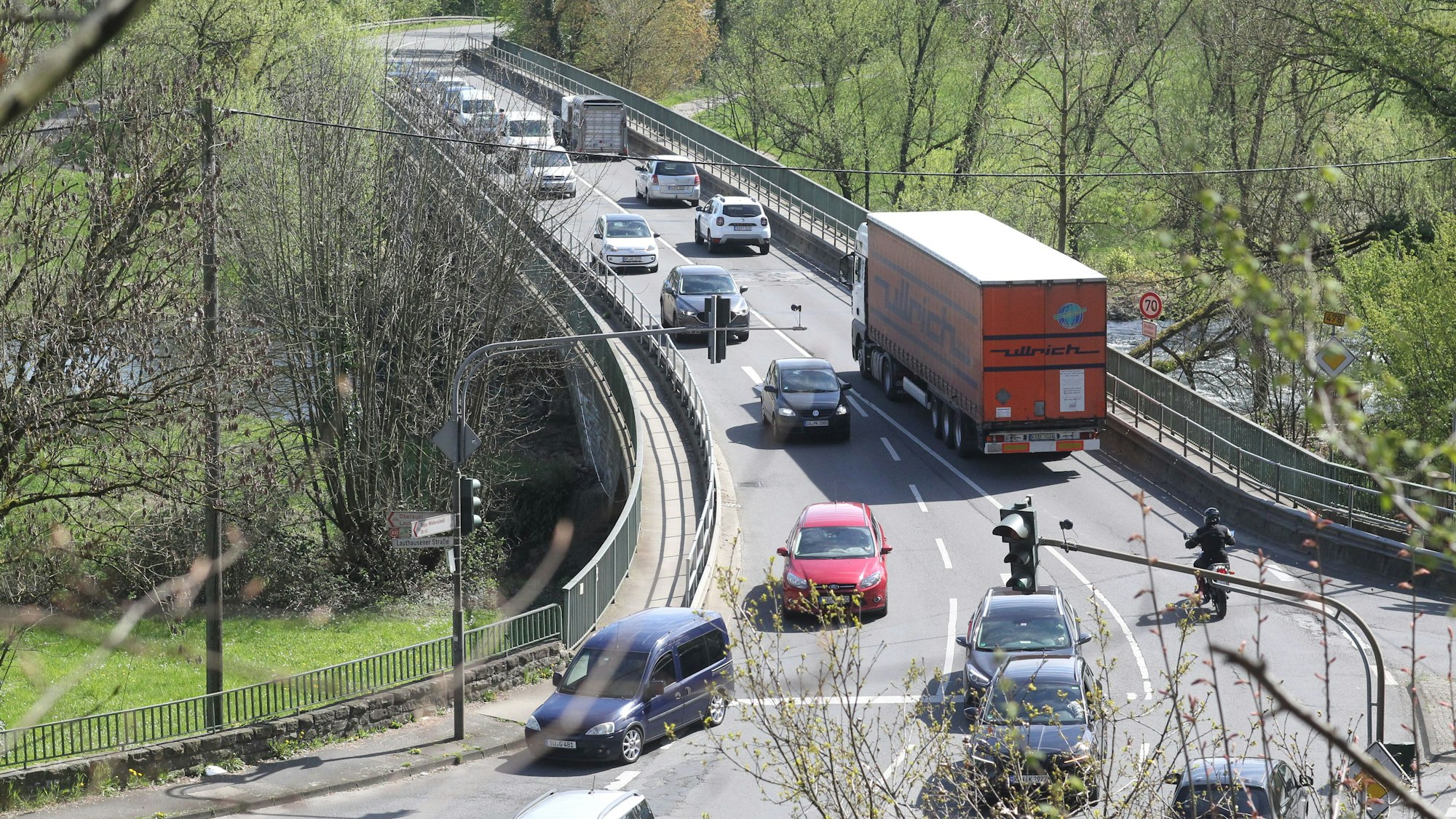 Die Brücke über die Sieg zwischen Hennef und Allner