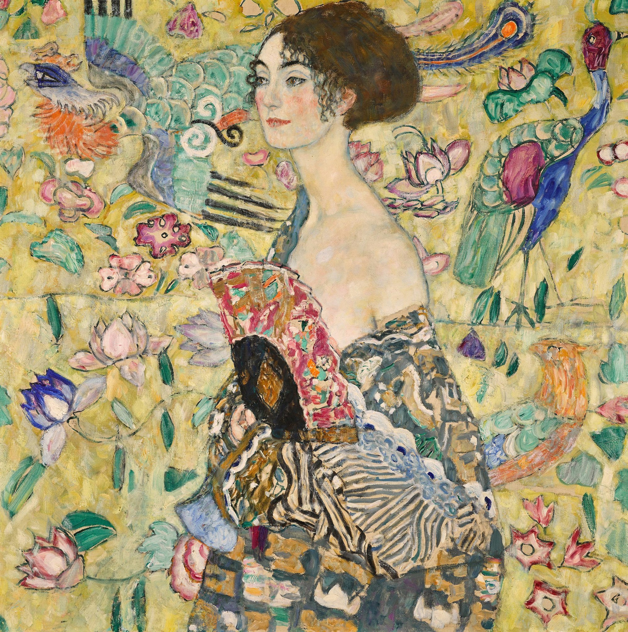 „Dame mit Fächer“ von Gustav Klimt