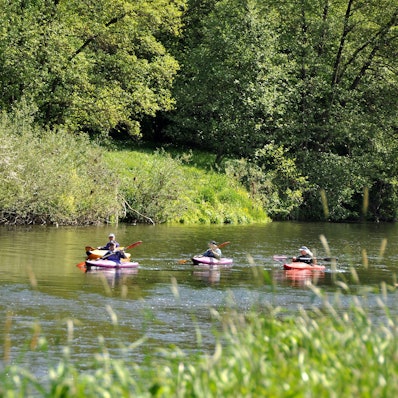Kanufahrer auf der Sieg