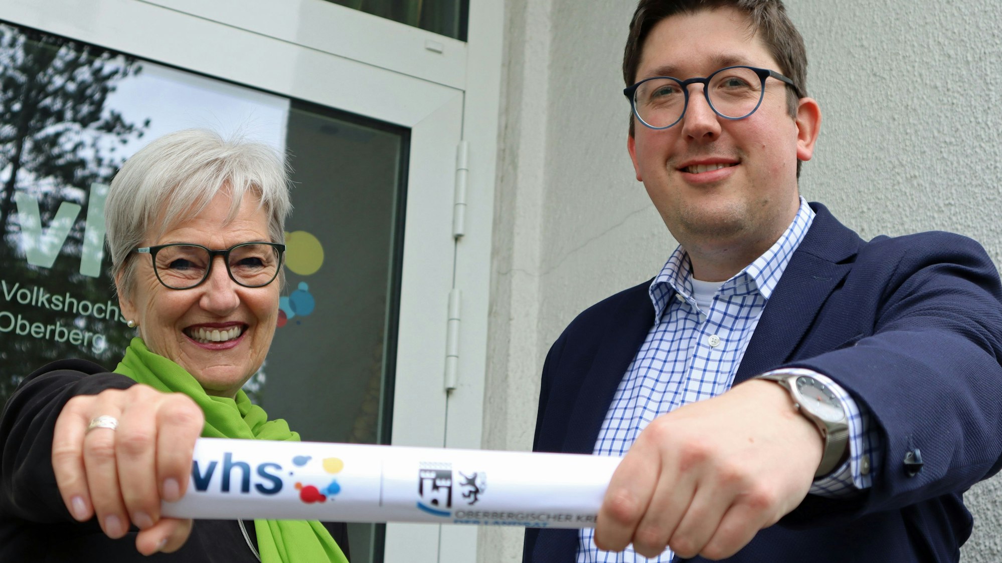Renée Scheer mit ihrem Nachfolger Michael Beiderwellen.