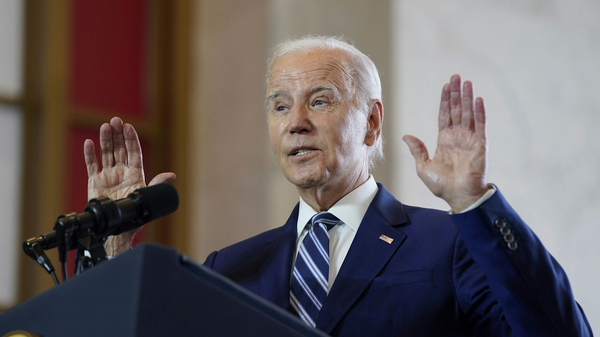 Joe Biden während seiner Rede zur US-Wirtschaft am Mittwoch in Chicago.
