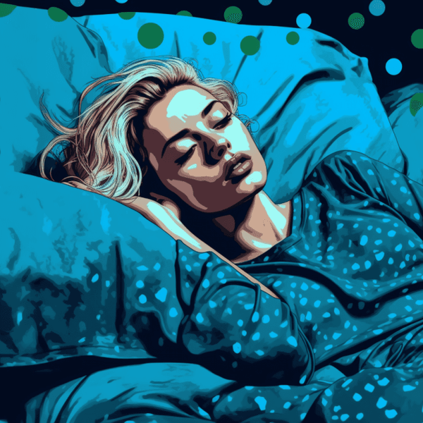 Illustration einer schlafenden Frau