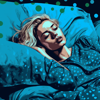 Illustration einer schlafenden Frau