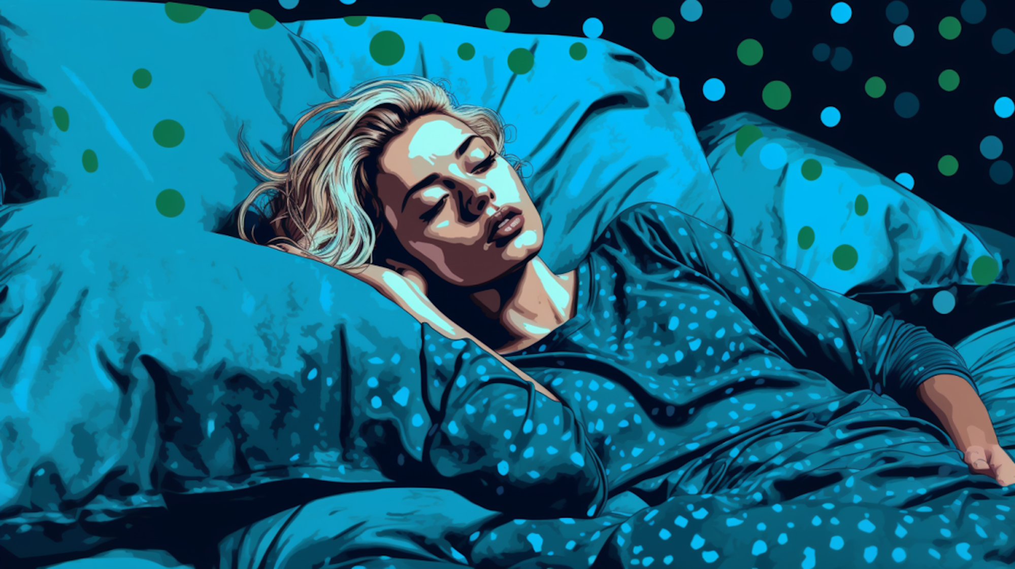 Illustration einer schlafenden Frau