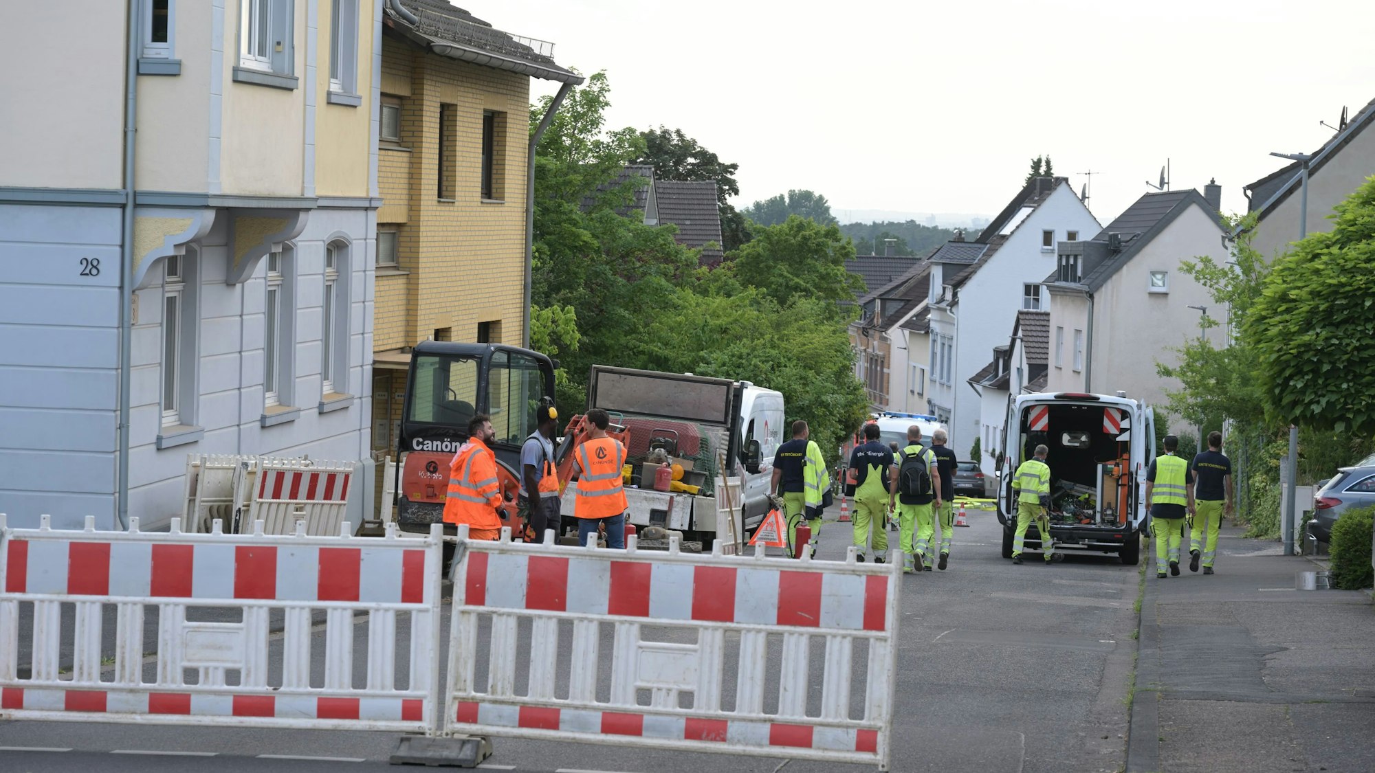 Gasalarm in der Feldstrasse in Bergisch Gladbach.