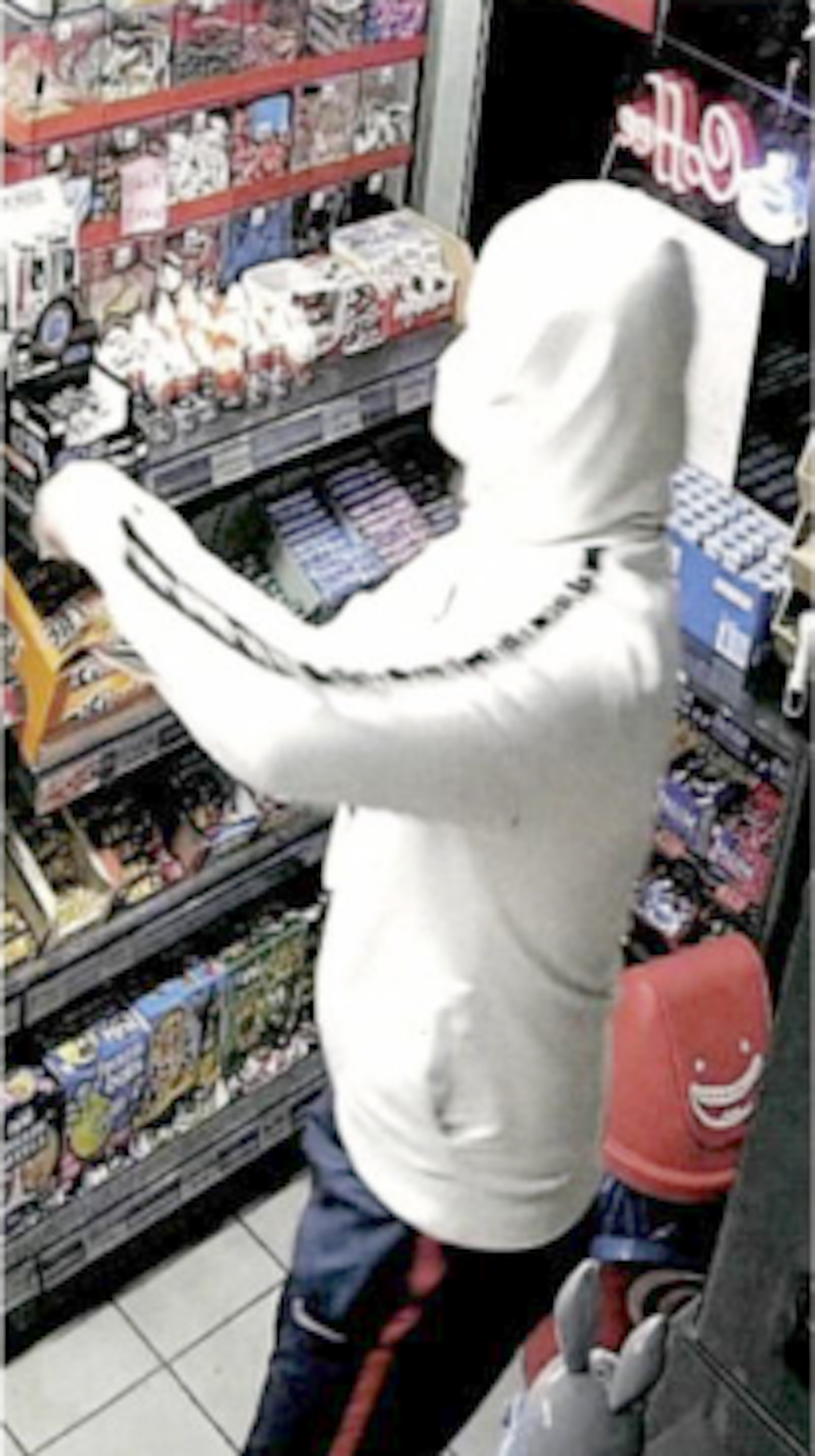 Der Tatverdächtige auf dem Bild der Überwachungskamera.