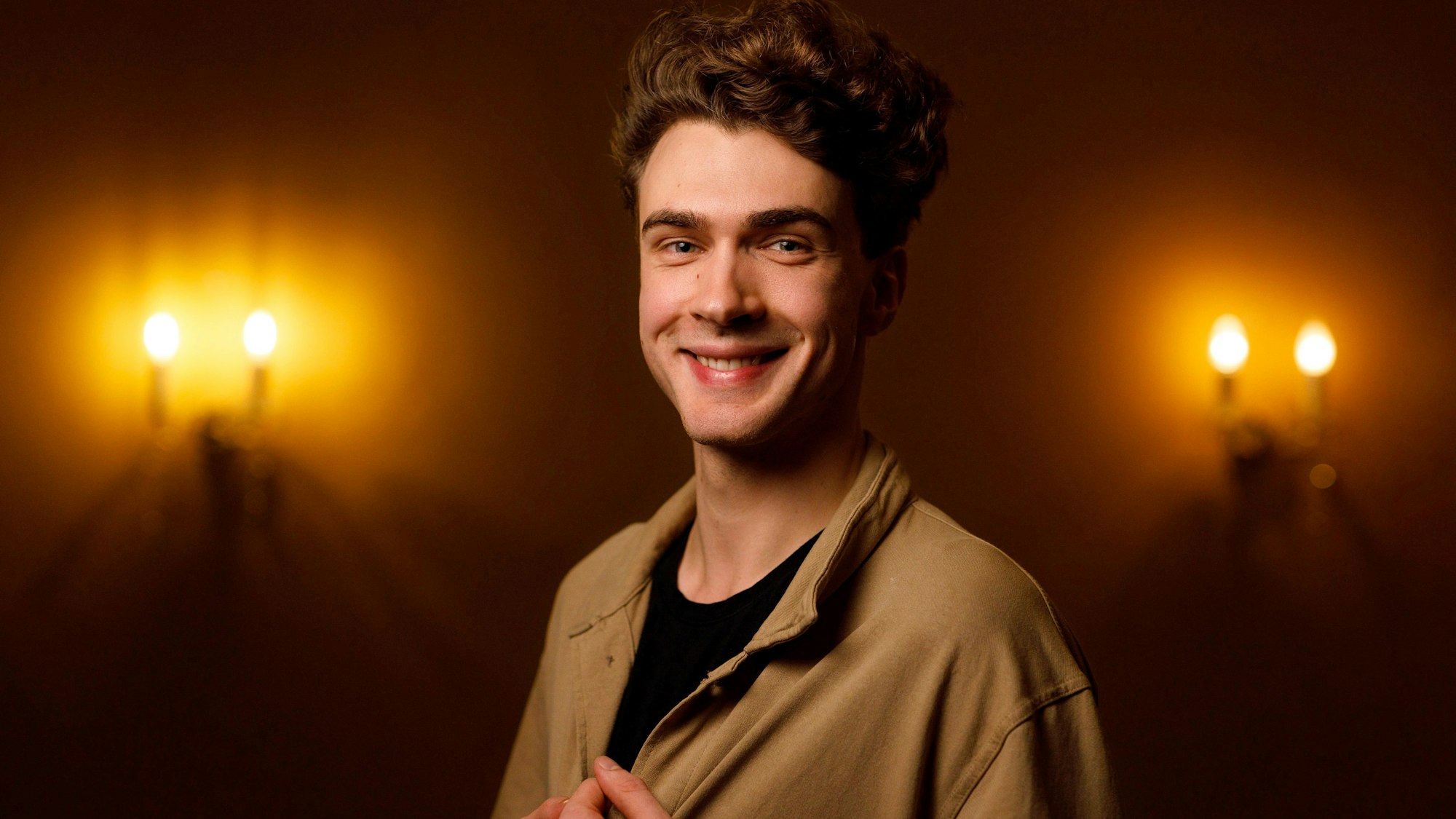 Mentalist Timon Krause, aufgenommen vor seiner Show im Urania Theater in Ehrenfeld.