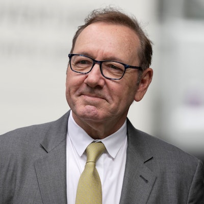 Kevin Spacey kommt am Southwark Crown Court in London an.