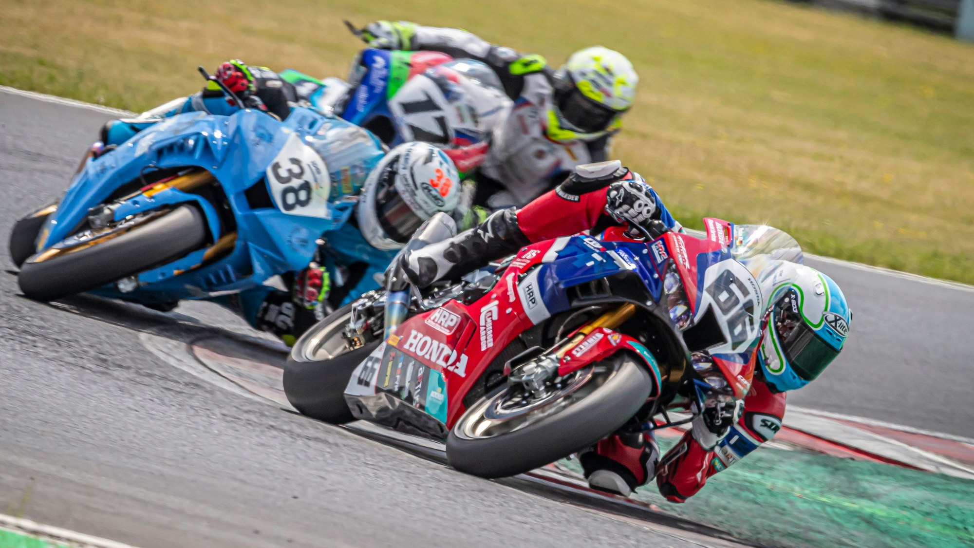 Szene aus einem Motorradrennen