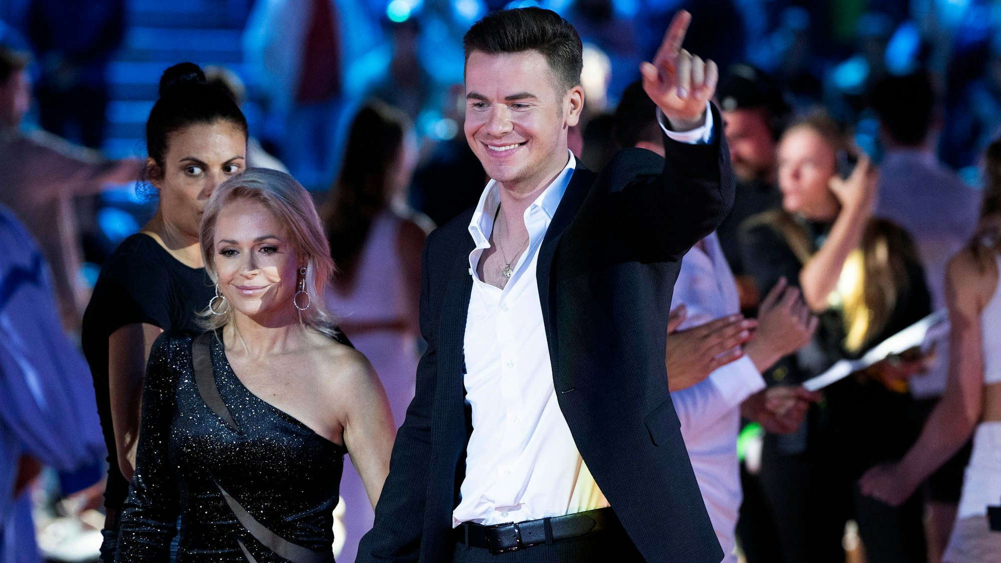 Michelle und Eric Philippi in der ARD/ORF TV-Show „Schlagerbooom Open Air - Die Stadionshow“ in Österreich.