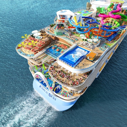 Ein schwimmender Vergnügungspark: die „Icon of the Seas“