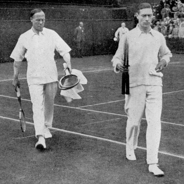 Der Duke of York und sein Doppelpartner Wing Commander Sir Louis Greig, Wimbledon 1926.