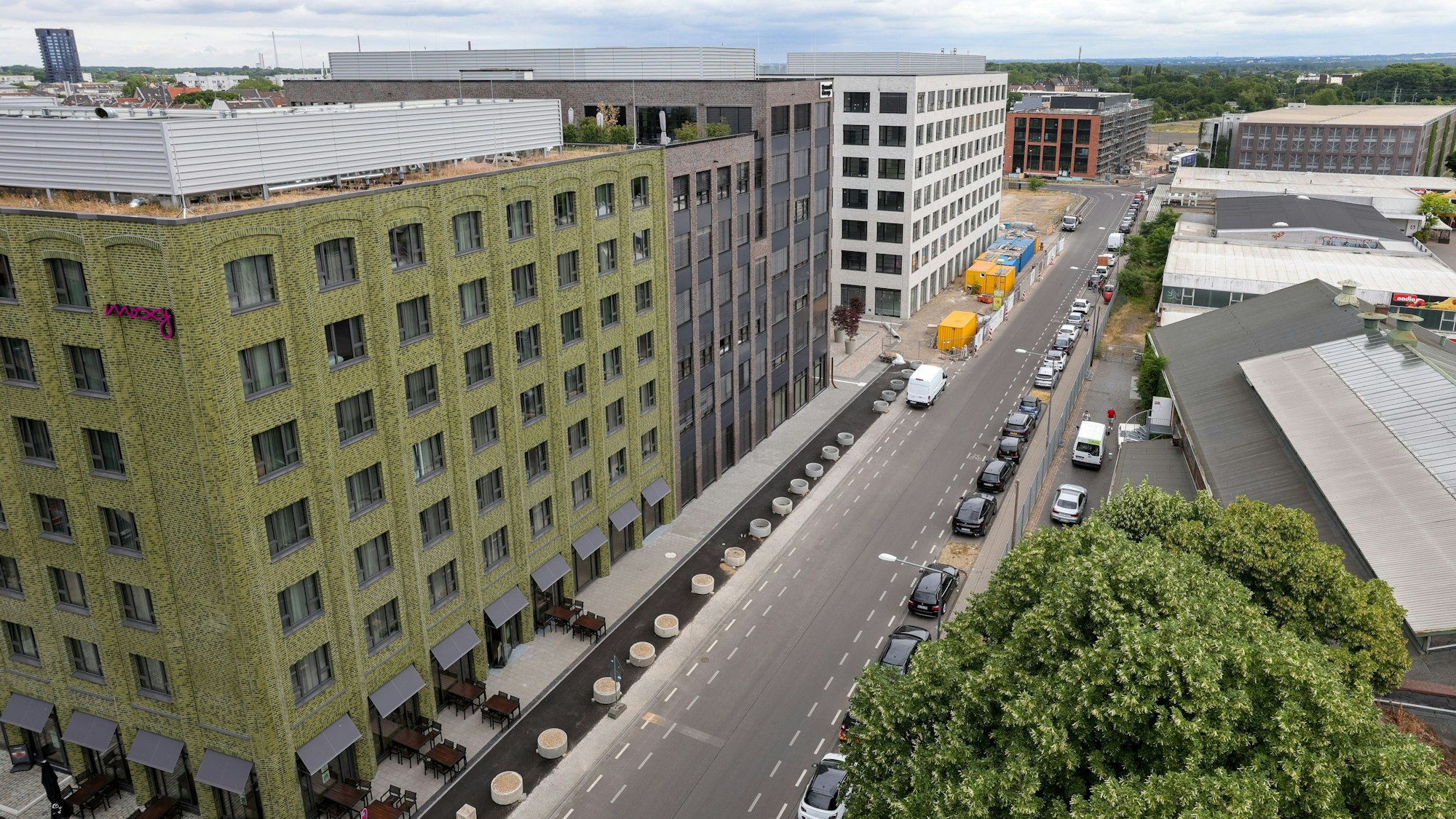 Das Bild zeigt einen Teil des Büroviertels.