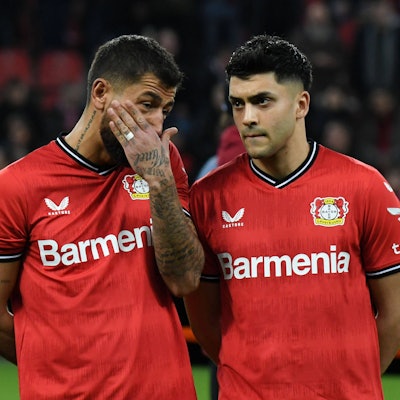 Im Gespräch: Kerem Demirbay (l.) und Nadiem Amiri.