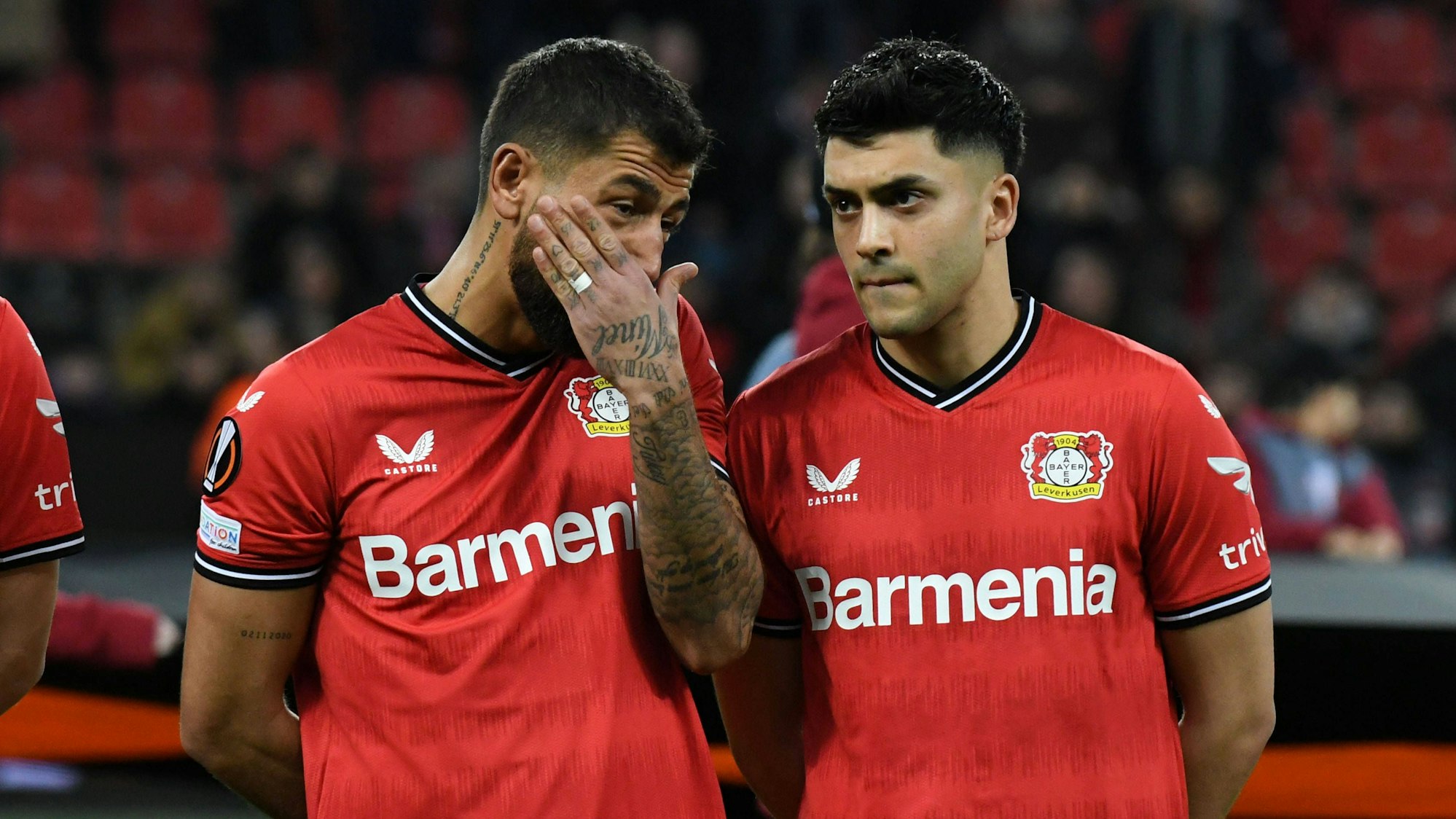 Im Gespräch: Kerem Demirbay (l.) und Nadiem Amiri.