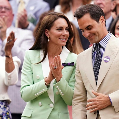 Prinzessin Kate und Roger Federer nebeneinander.