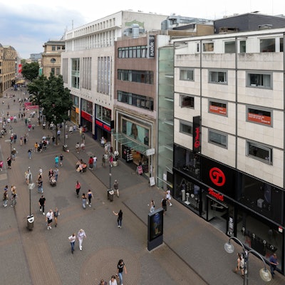 Blick in die Schildergasse von oben