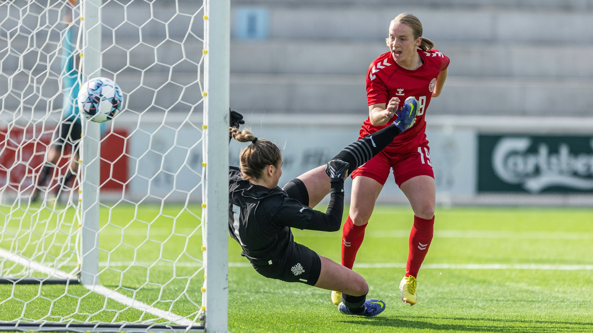 Denmark v Iceland, U23 Womens football friendly, Elsinore, Denmark Elsinore, Denmark. 06th, April 2023. Cecilie Johansen 19 of Denmark seen during the U23 womens football friendly between Denmark and Iceland at Elsinore Stadion in Elsinore. Helsingor Denmark PUBLICATIONxNOTxINxDENxNORxFIN Copyright: xGonzalesxPhoto/DejanxObretkovicx