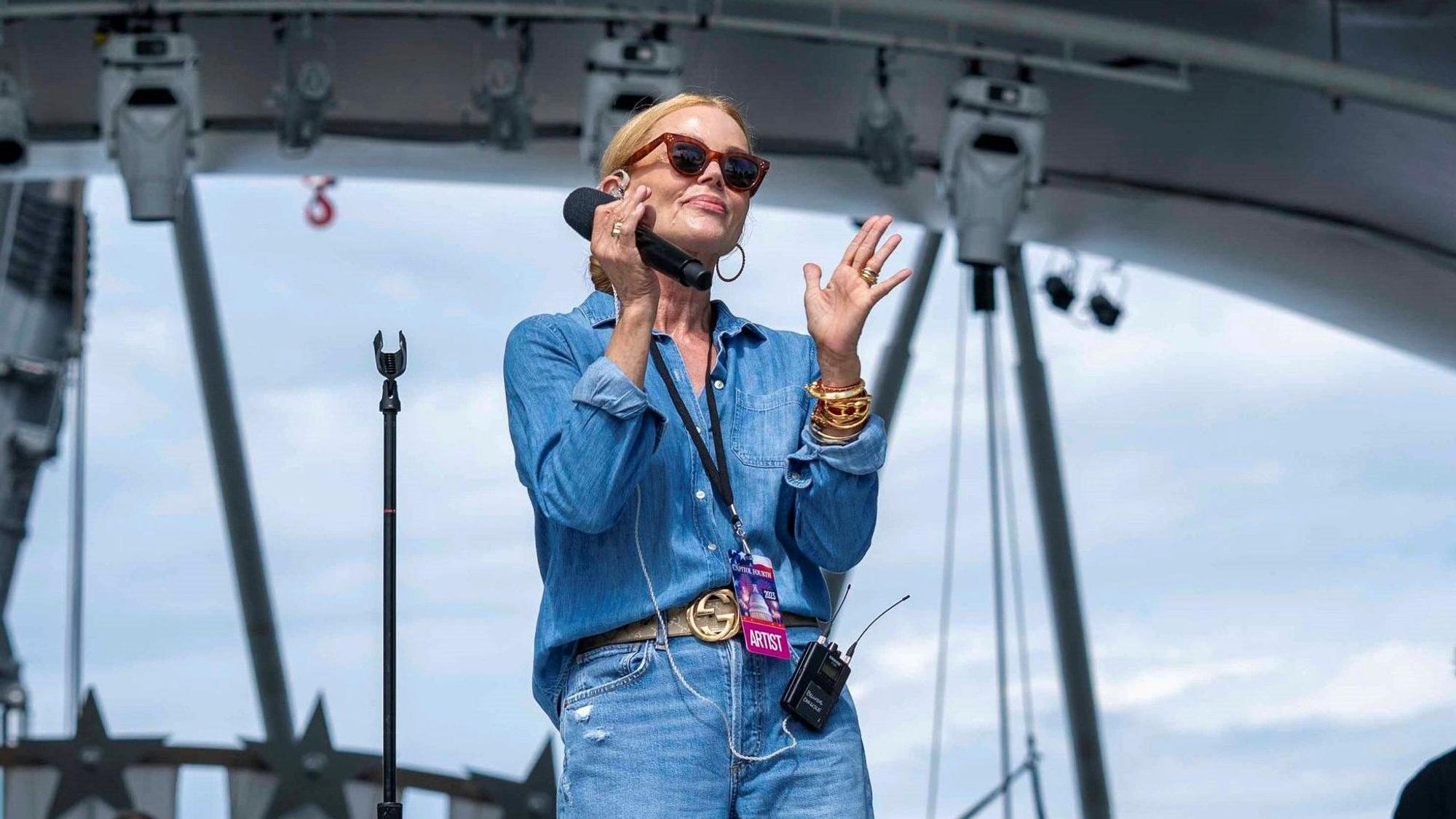 Belinda Carlisle bei den Proben am Capitol.