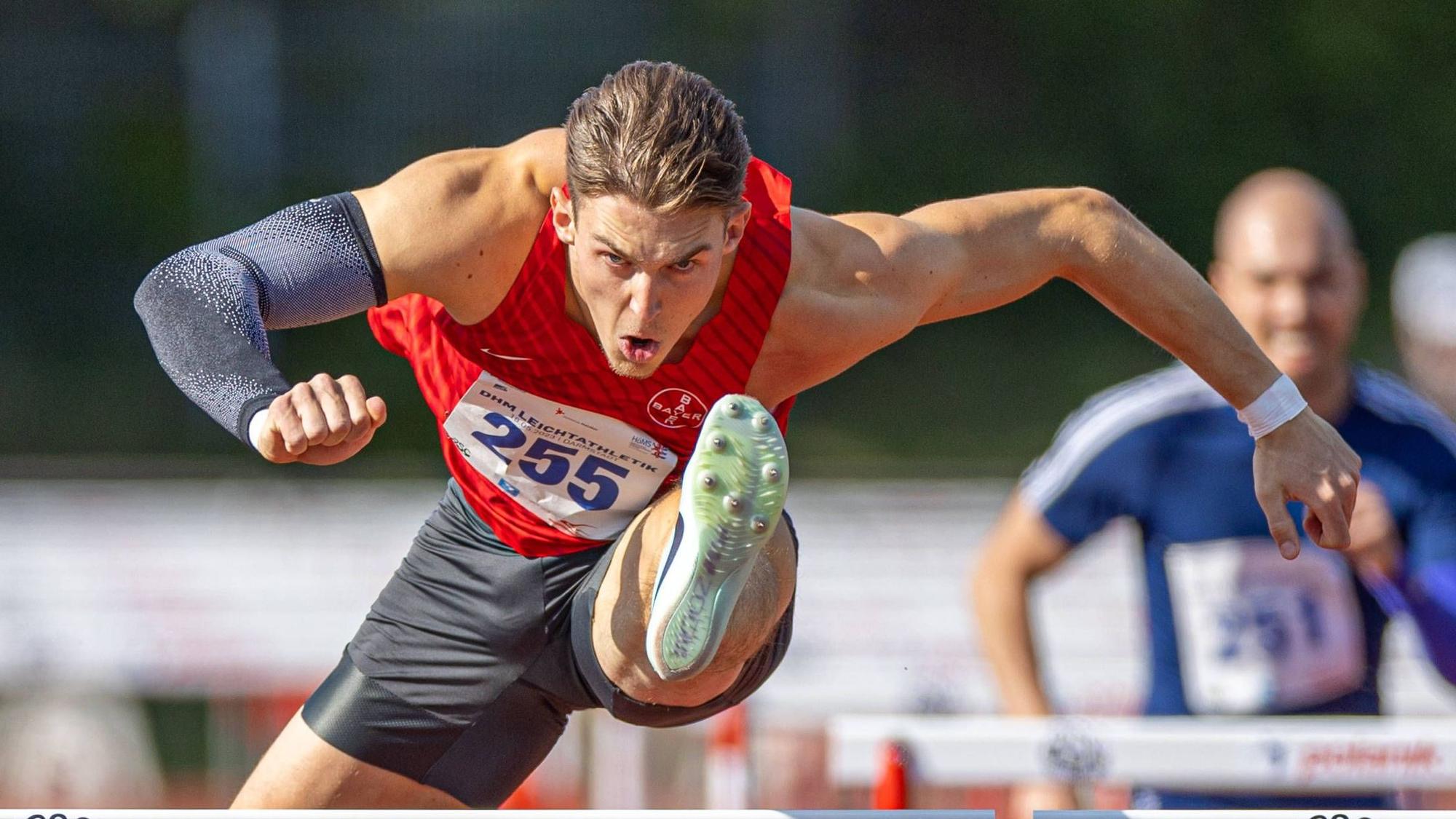 Deutsche Hochschulmeisterschaften Leichtathletik 2023 Darmstadt, 18.05.2023 Tim Eikermann DSHS Koeln Deutsche Hochschulmeisterschaften Leichtathletik 2023 in der Buergerpark-Stadion in Darmstadt am 18.05.2023, Hessen. *** German University Championships Athletics 2023 Darmstadt, 18 05 2023 Tim Eikermann DSHS Koeln German University Championships Athletics 2023 in the Buergerpark Stadium in Darmstadt on 18 05 2023, Hesse Copyright: xBEAUTIFULxSPORTS/KJPetersx