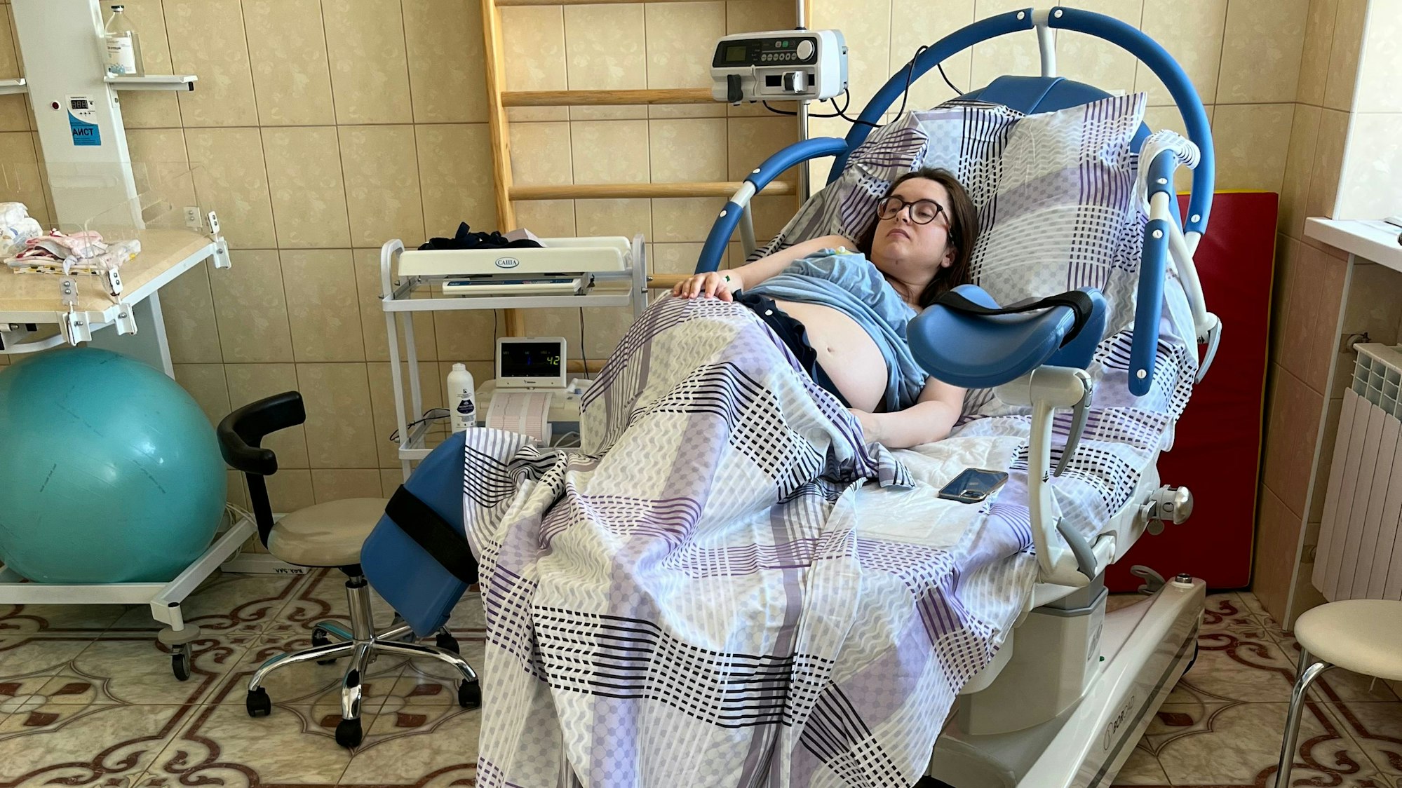 Olena Schara vor der Entbindung in einer Kiewer Klinik