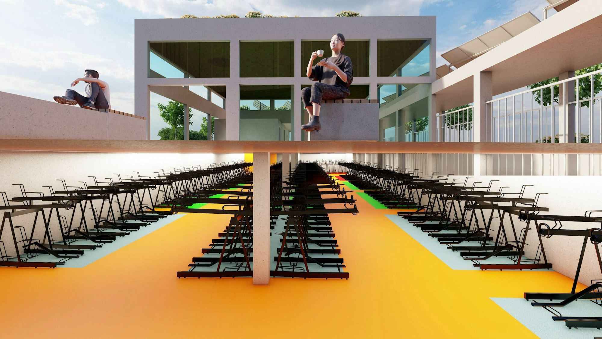 Die Hennefer Radstation soll zum Teil auf und zum Teil unter dem Place-Le-Pecq entstehen.