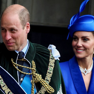 Prinz William und Prinzessin Kate beim Empfang.
