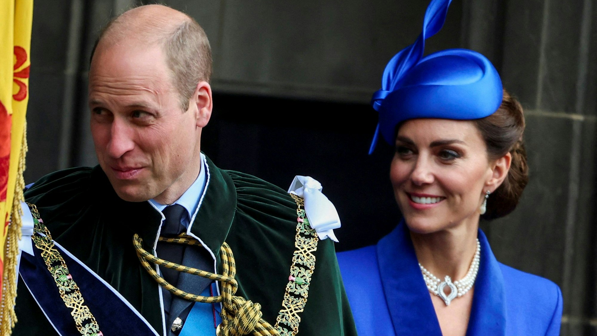 Prinz William und Prinzessin Kate beim Empfang.