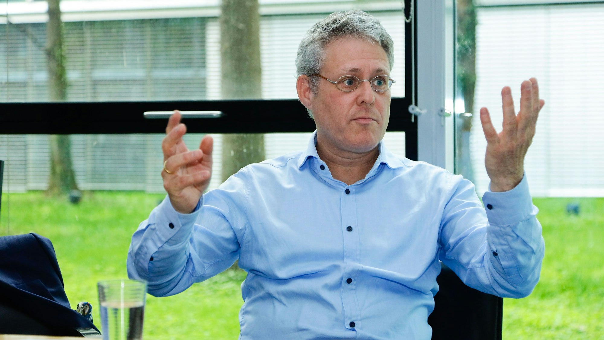 Jobst Landgrebe in der Redaktion des „Kölner Stadt-Anzeiger“