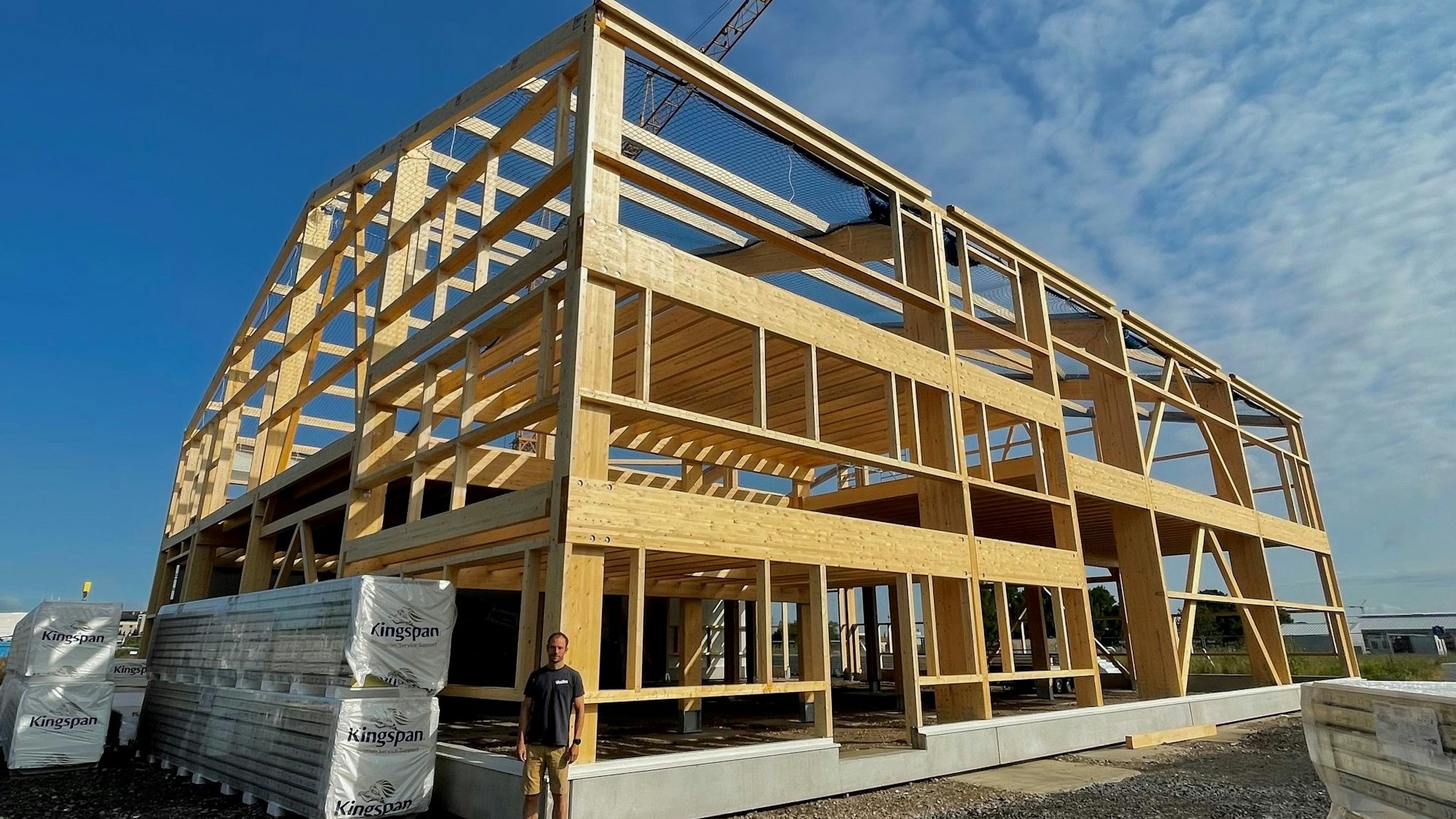 Grundgerüst der neuen Produktionshalle von VerSys