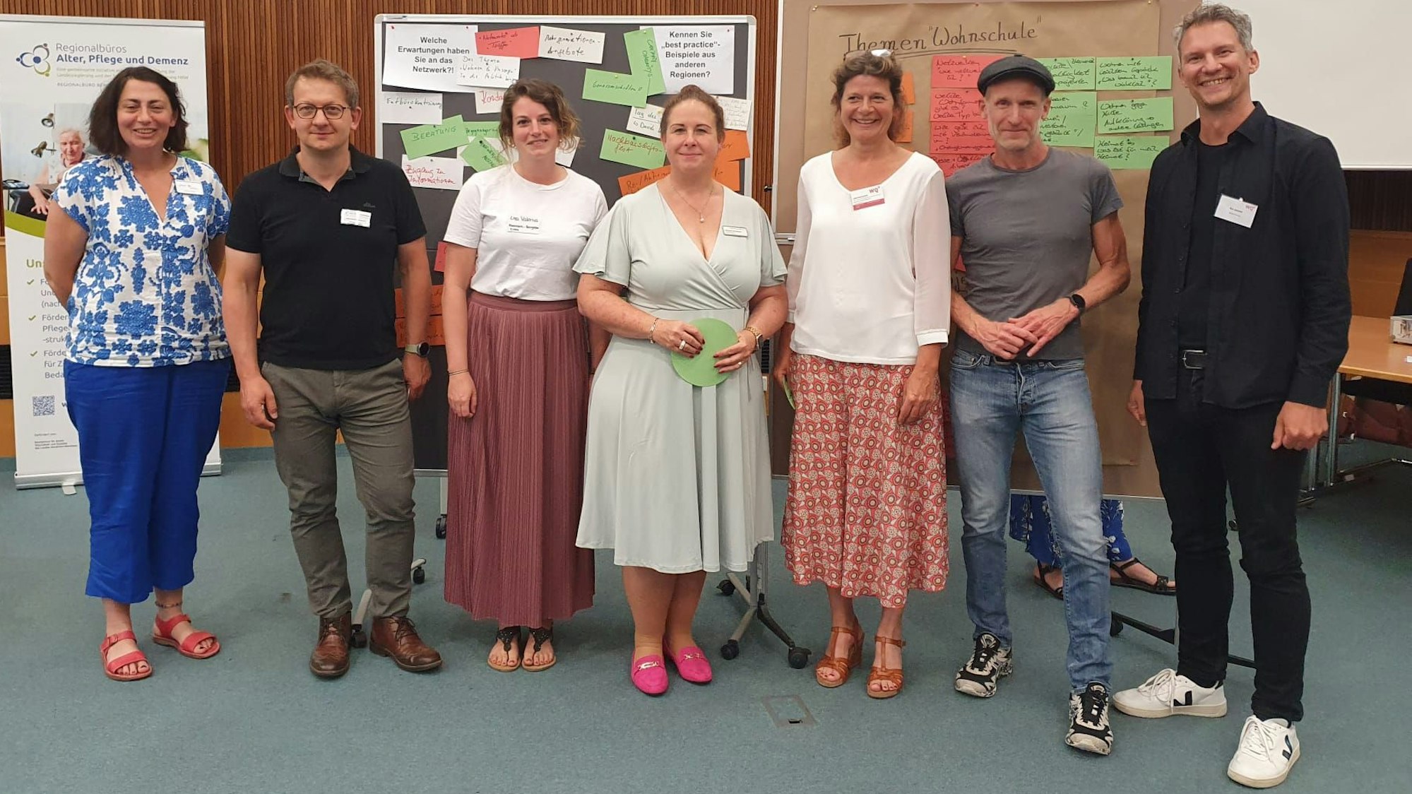 Anja Henk-Göbel, Dietmar Fischer, Lisa Valerius, Bonnie Schreiner, Tina Docken, Arnd Bader und Kai Zander (v.l.) stellten die Grundideen des Netzwerks vor.