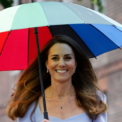 Kate Middleton am 18. Juni 2021 in London, England, bei einem Empfang für Eltern, die ein Zentrum für frühkindliche Bildung auf dem Gelände des Kensington Palastes besuchen.