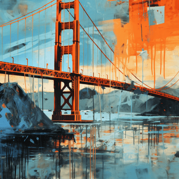 Illustration der Golden Gate Bridge in San Francisco