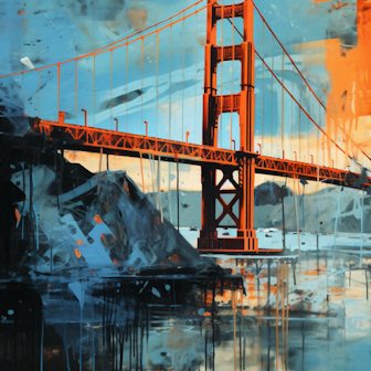 Illustration der Golden Gate Bridge in San Francisco