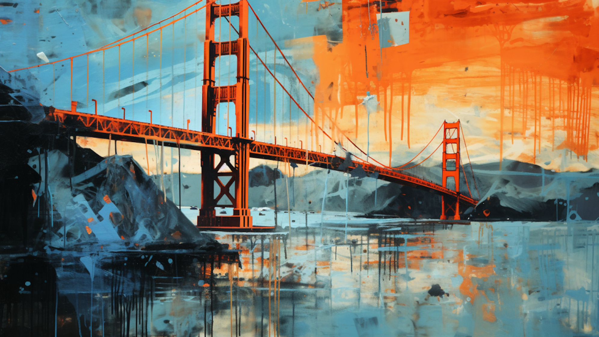Illustration der Golden Gate Bridge in San Francisco
