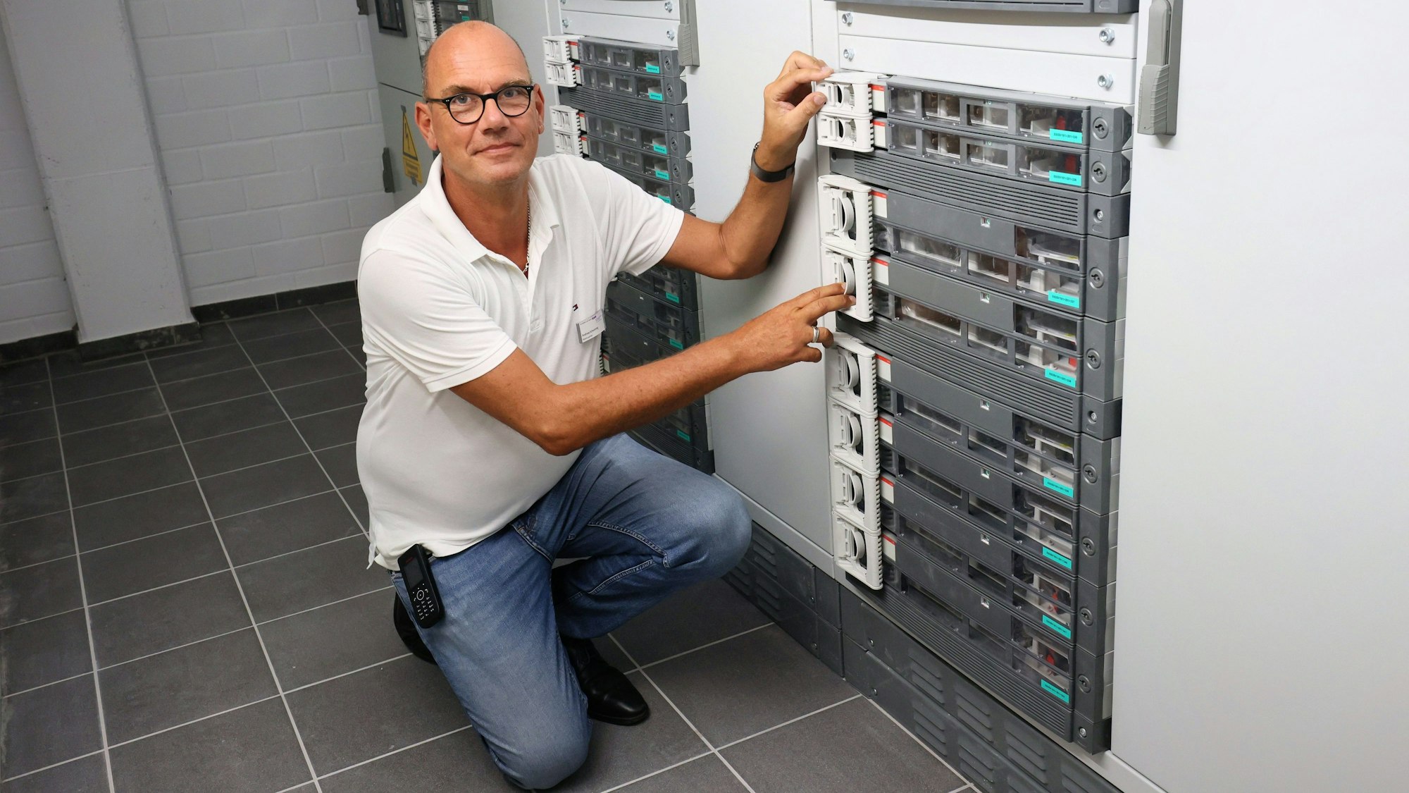 Leverkusen Klinikum Gebäudehauptstromversorgung Andreas Schwinning Abteilungsleiter Immobilien und Technik
Foto: Michael Wand