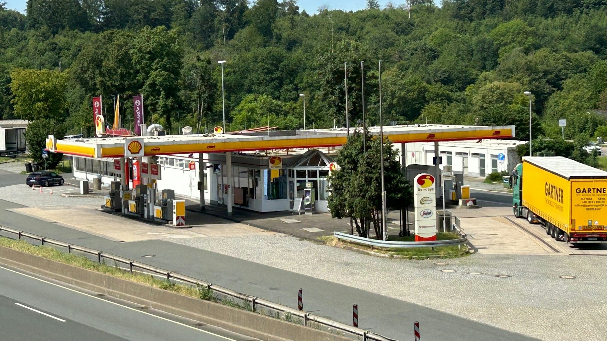 Rasthof Remscheid West an der A 1 Fahrtrichtung Köln am 11. Juli 2023