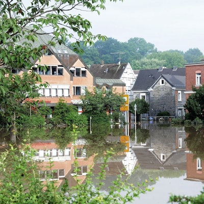 Der Stadtpark Leichlingen am Morgen nach der Flut (Archivfoto)