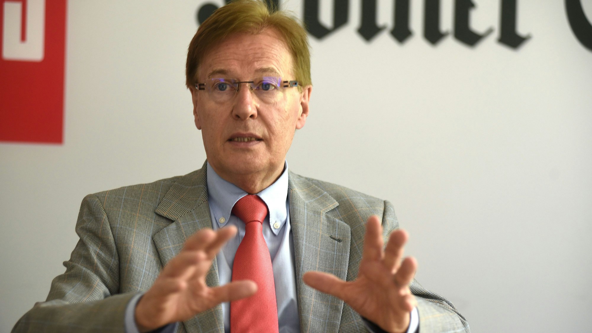 22.07.2020 Köln NRW Justizminister Peter Biesenbach zu Gast im Neven DuMont Haus
Foto: Csaba Peter Rakoczy