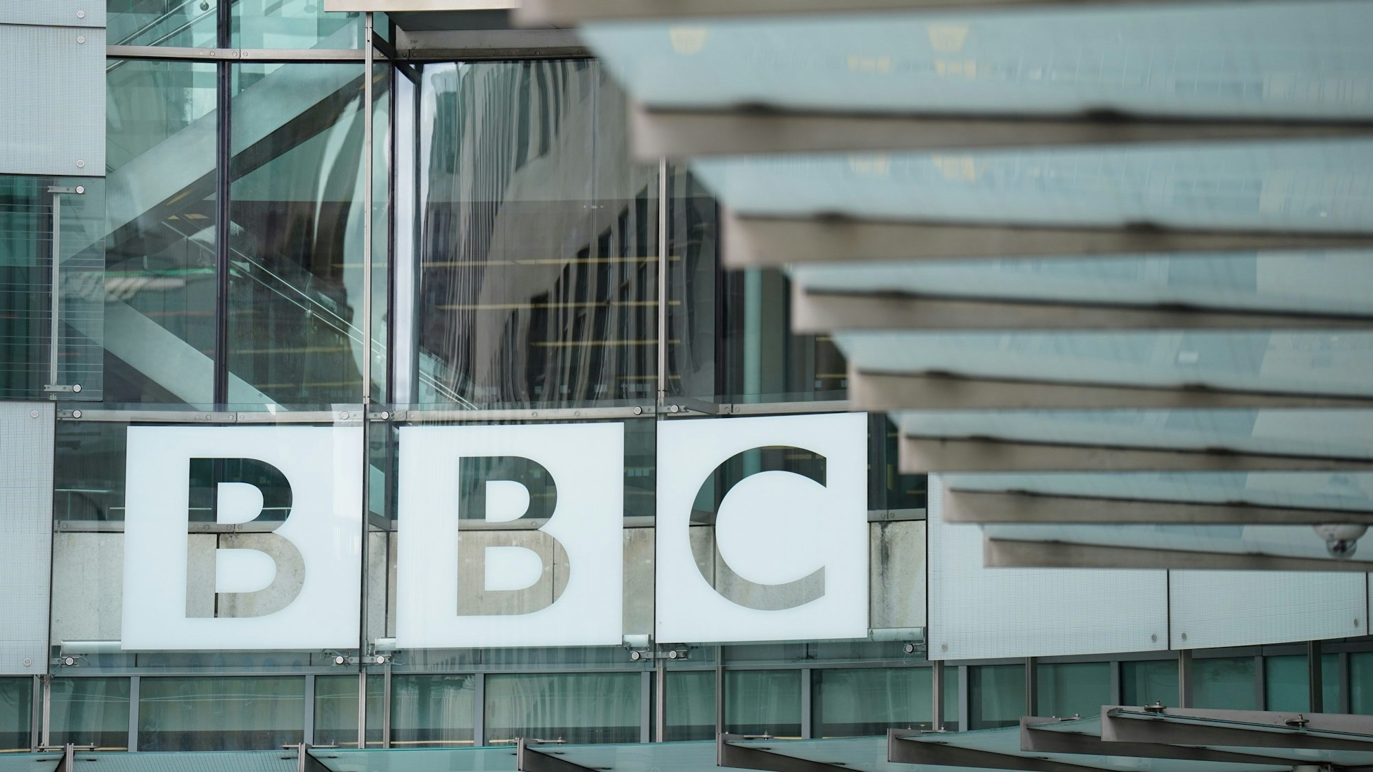 Blick auf das BBC Broadcasting-House im Zentrum Londons.