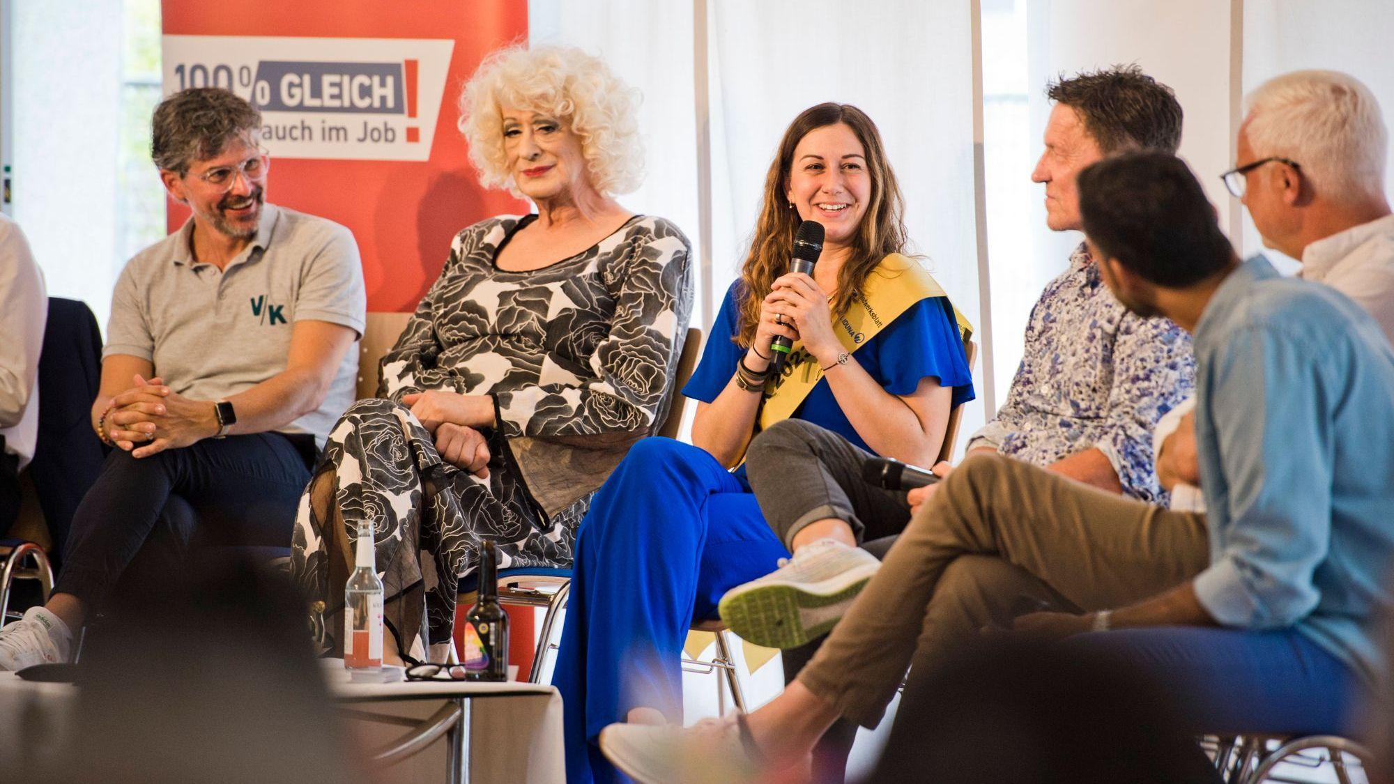 Maren Kogge, Miss Handwerk 2023, sprach Wirtschaftsempfang der Come Out Stiftung und der Regionalgruppe Köln/Bonn des Völklinger Kreises.