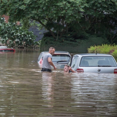 Das Hochwasser 2021 in Opladen.