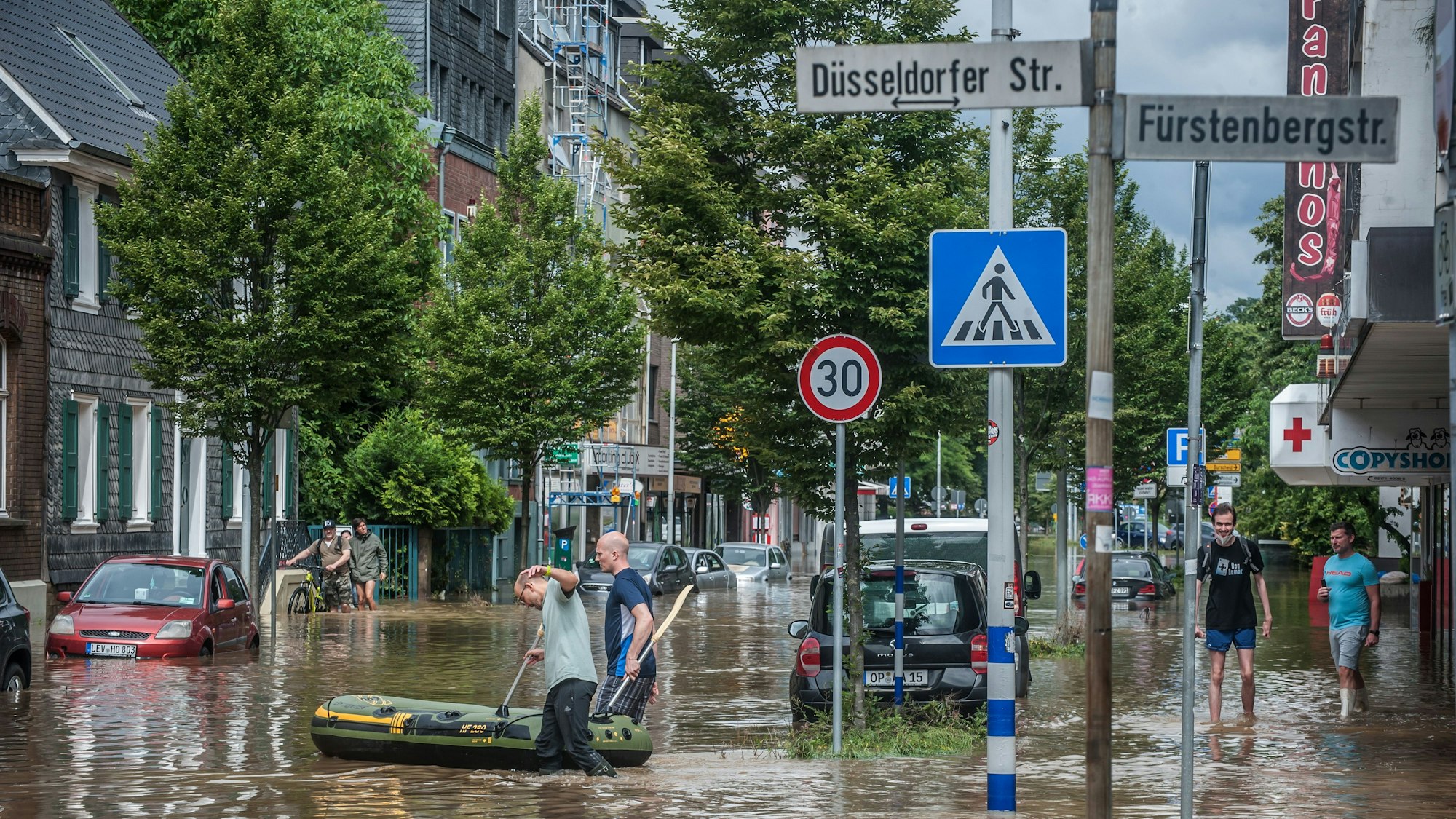 Opladen war geflutet.