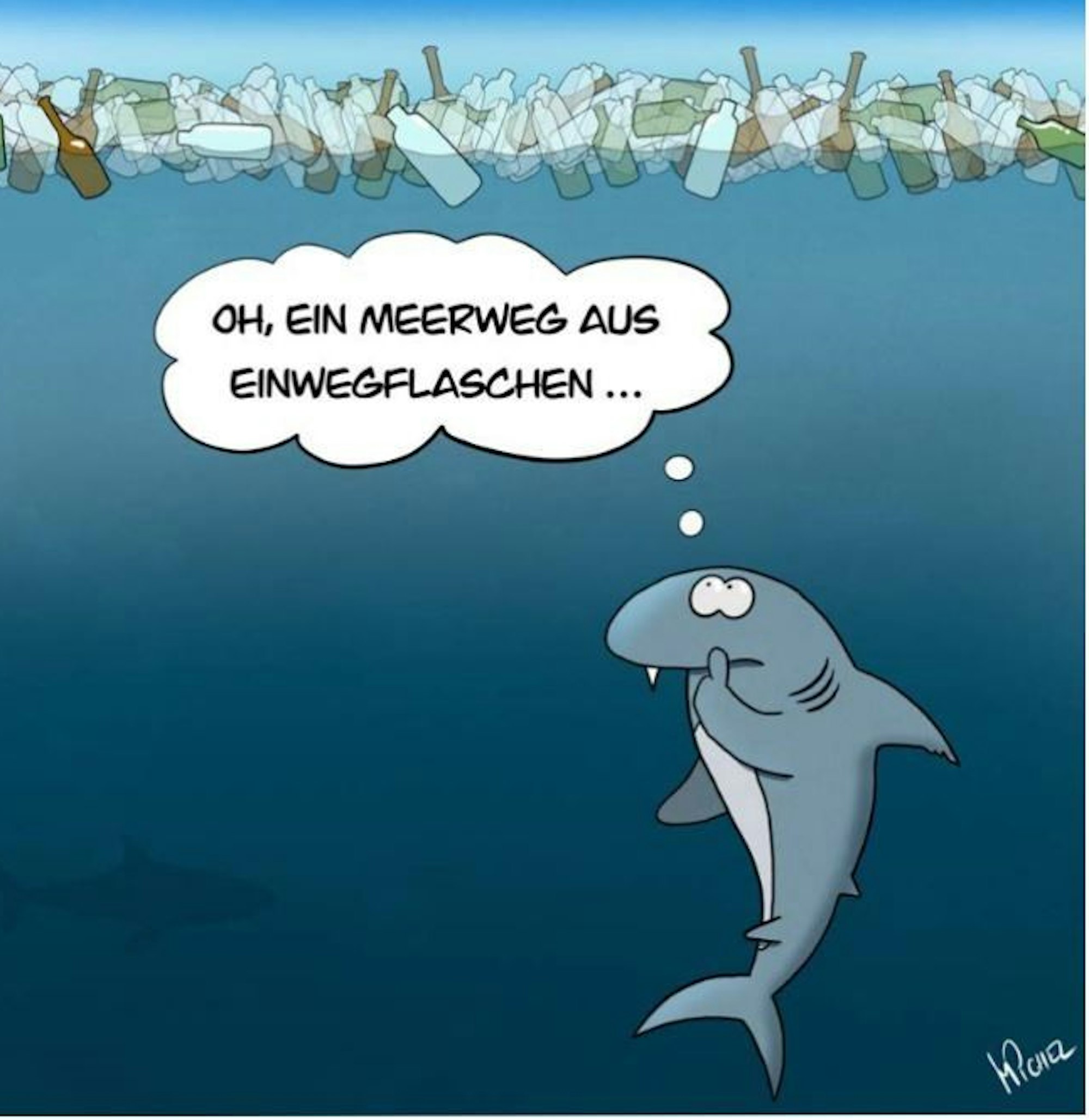 Cartoon aus dem Buch "Unter Wasser lachen kann tödlich sein . . ."