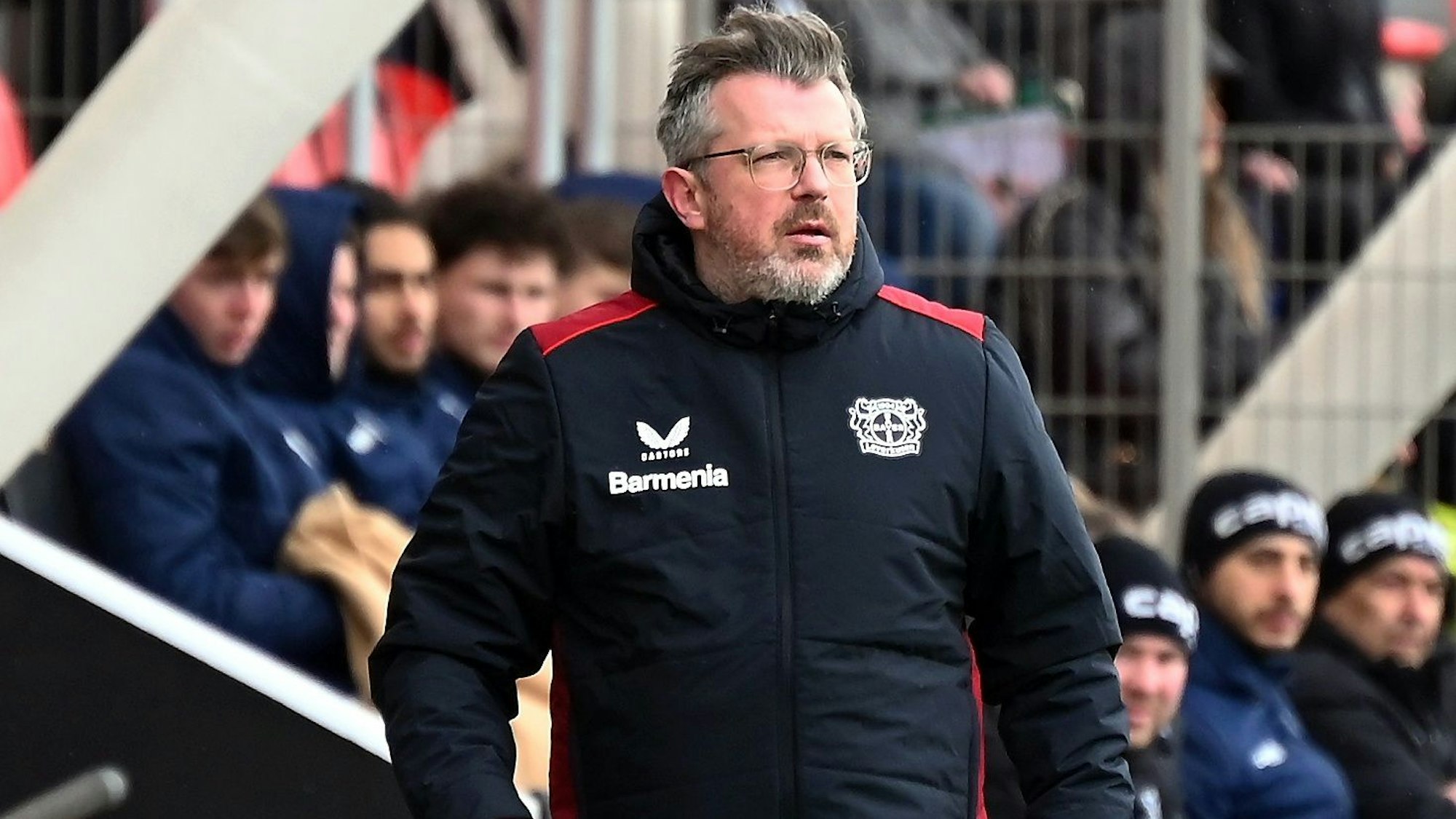 12.02.2023, Fussball-Bayer Leverkusen-MSV Duisburg
TR: Sven Hübscher (Bayer)
Foto: Uli Herhaus