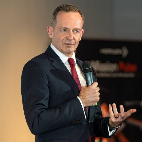 Volker Wissing (FDP), Bundesverkehrsminister und Digitalminister, spricht auf einer Konferenz der TU München zur Zukunft der Drohnen-Industrie.