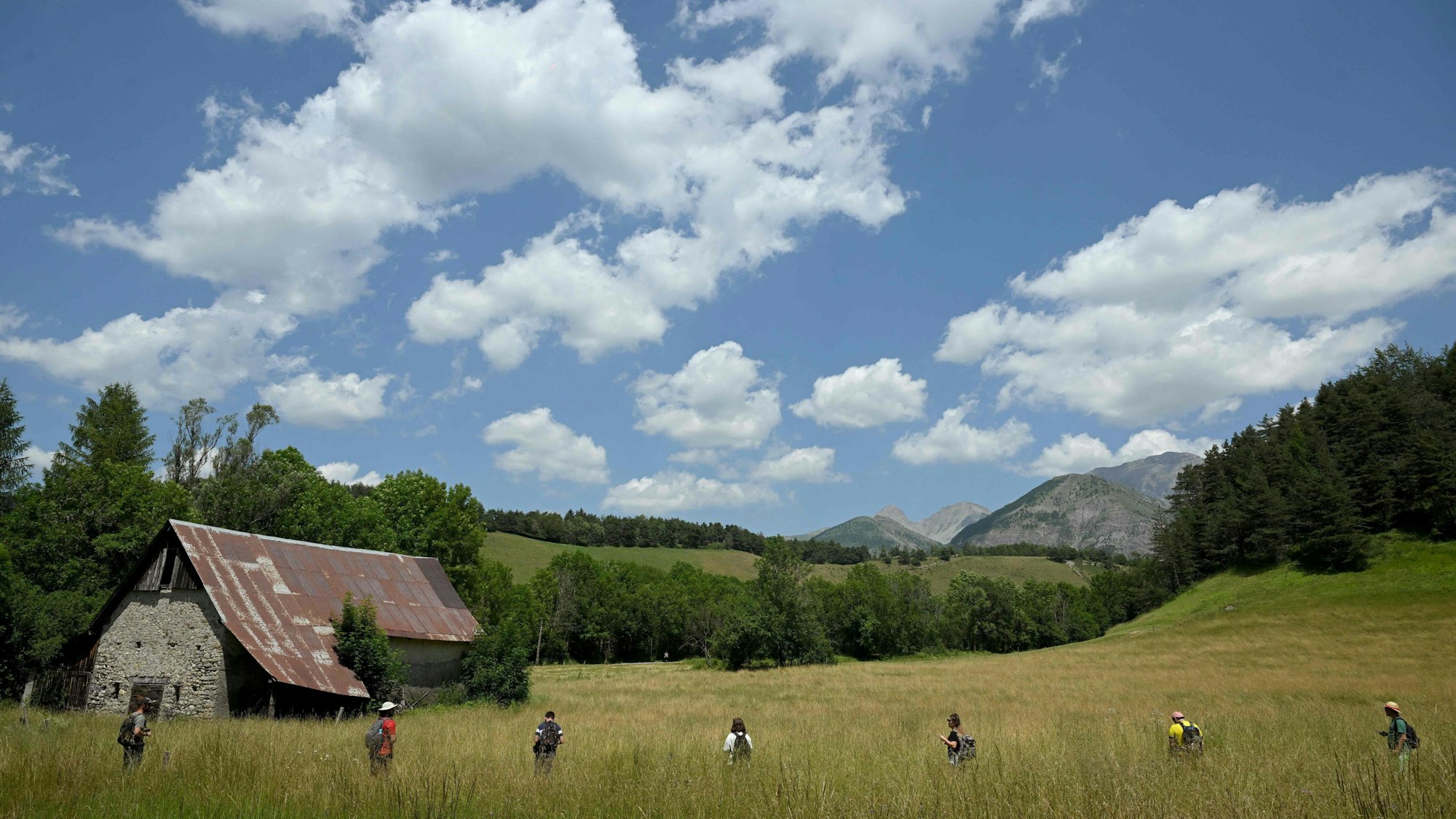 Freiwillige nehmen in dem südfranzösischen Alpendorf Le Vernet an einer Suchaktion nach dem zweieinhalbjährigen Emile teil.